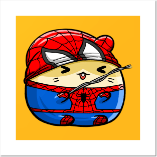 Cute Hamster Super Hero Posters and Art